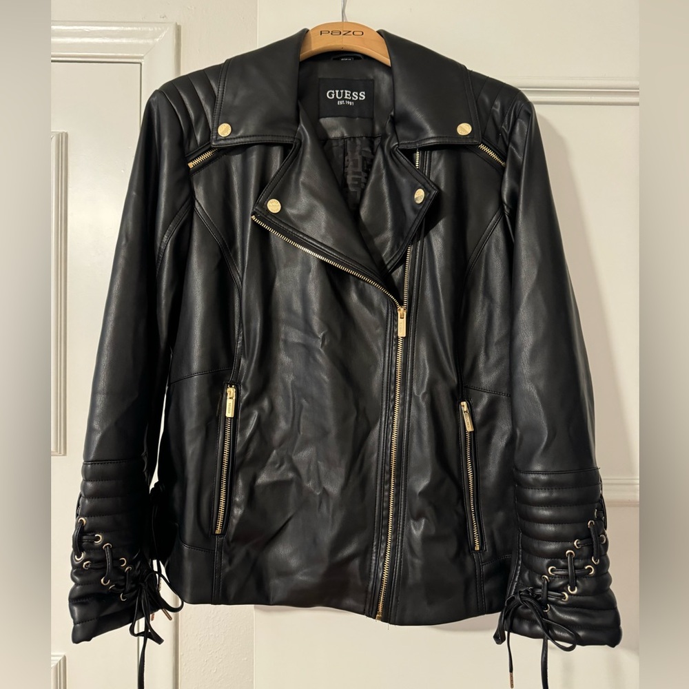 Guess Women’s Plus Size Faux Leather Jacket